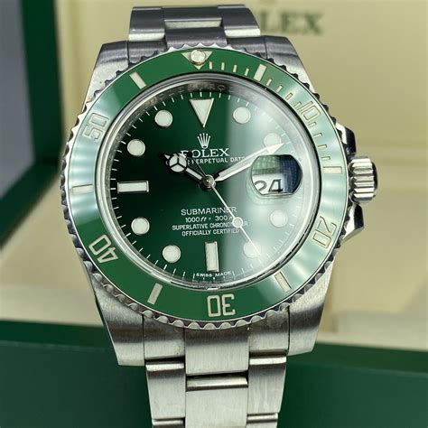 rolex submariner verde hulk anno 2009 serie m|rolex submariner hulk.